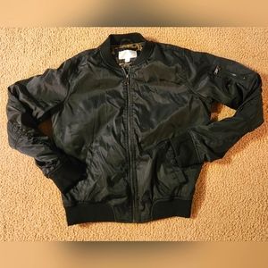 Black bomber lightweight jacket